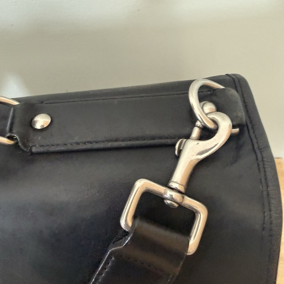 Coach Thompson Executive Black Leather Laptop Bag Briefcase Attache 6455 - Picture 12 of 16